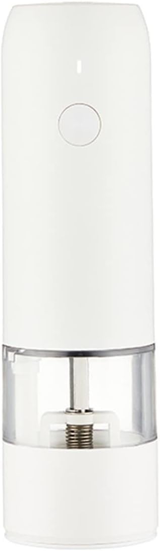 Electric Salt Pepper Grinder Set USB Charge Spice Mill Grinder Adjustable Coarseness Pepper Mill Grinder Kitchen Tools (Color : White)