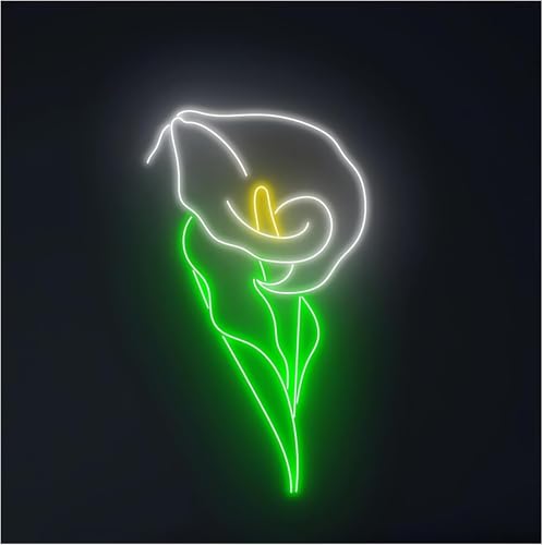 Néon calla pour fleuriste et salle de fleurs créant un écrin lumineux