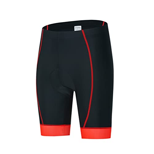 Cycling Shorts Women Men Coolmax Gel Padded Mountain Bike Pants MTB Road Tights Red