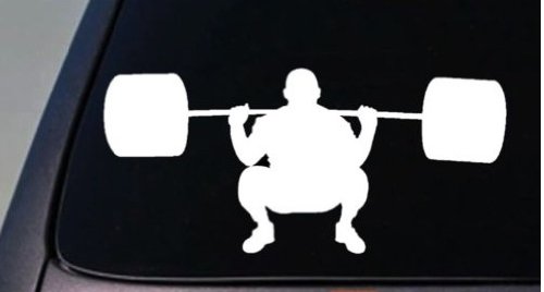 EZ-STIK Weightlifter Sticker Protein Powder Gym Lift Straps Squat Rack 6" StickerC307