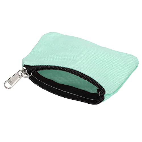 Image of PATIKIL 3 inch x 5 inch Coin Purse Pouch, 3 Pack Change Purses Small Organizer Bags with Zipper Canvas for Home, Light Green Pink Red