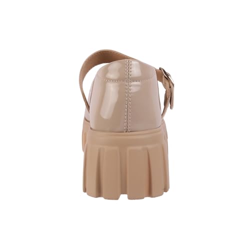 Image of Mochi Women Synthetic Platform Block Heel Mary Jane Shoes
