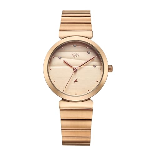 Rose Gold Amazon Fastrack Watches Fastrack Analog Rose Gold Dial