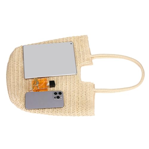 Image of RNIEGA Straw Beach Bag for Women Small Woven Crossbody Bag Summer Mesh Hollow Beachy Purse Shoulder Bag for Vacation