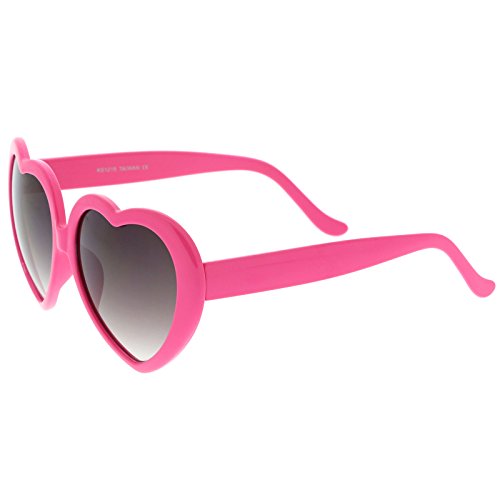 Image of zeroUV Oversized Heart Shaped Sunglasses UV400 Cute Trendy Love Fashion Eyewear for Women 52mm