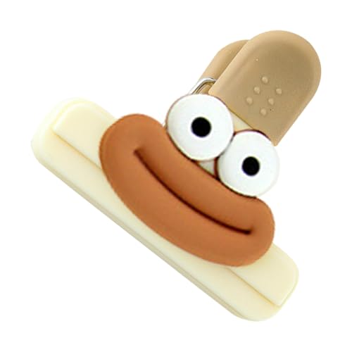 漫画のノートブッククランプ、かわいいペーパークリップ | カラフルな食品袋クランプ | スナック、メモ、食品パッケージ、バッグ、衣類用の多機能再利用可能なバッグクリップ