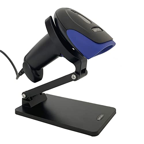 LENVII Hands Free Universal Barcode Scanner Stand Adjustable Barcode Scanner Stand for Supermarket Retail Store School Library Logistic Warehouse Bar Code Readers Scanner Desk Support Holder