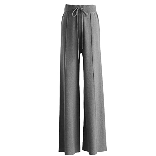 Pantalon d'hiver tricoté gris foncé keusyoi en taille unique pour femme