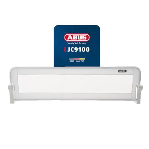 ABUS Bettgitter Eric für Baby-, Kinder- und Elternbetten - Kinderbettgitter / Babybettgitter - Rausfallschutz - faltbar (für Reisen) - weiß - 73127