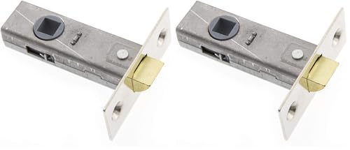 Image of Sterling TML130N 75 mm Tubular Mortice Latch - Chrome Nickel (Pack of 2)