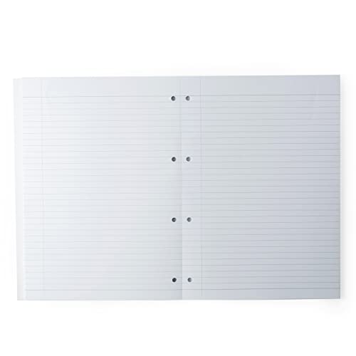 Image of Mahavir Square ruled, Unruled & Ruled Loose Leaf Report Pads | A4 Size | Pre Punched for Easy Filing | Tear Off Sheets | Pack of 3-100 sheets each