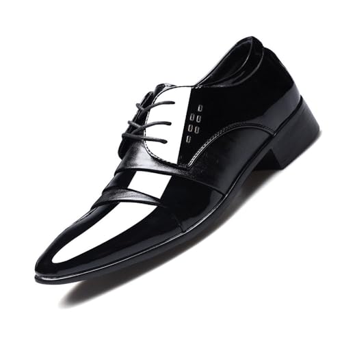 Men's Leather Shoes Business Shoes Korean Style Men's Shoes Large Size Pointed Toe Casual Shoes Oxfords(8)