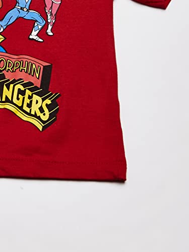 Power Rangers boys Power Rangers Short Sleeve T-shirt T Shirt, Red, 4T US - Thumbnail 3