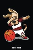funny dabbing dog latvia basketball latvian flag sport lover notebook: a blank lined basketball notebook 6x9 in 110 pages that makes a fun basketball ... women's basketball, team basketball gifts