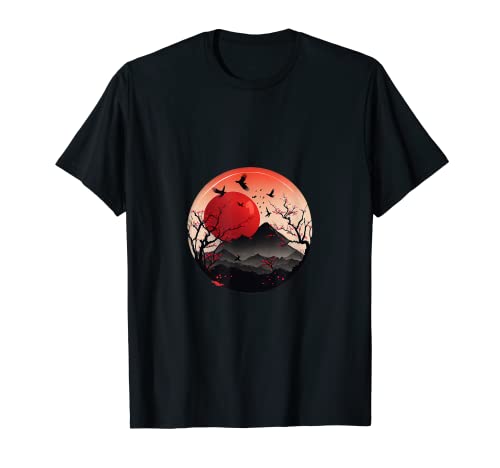 The Art of Japan A Nature Cherry Blossom and Mountains Camiseta