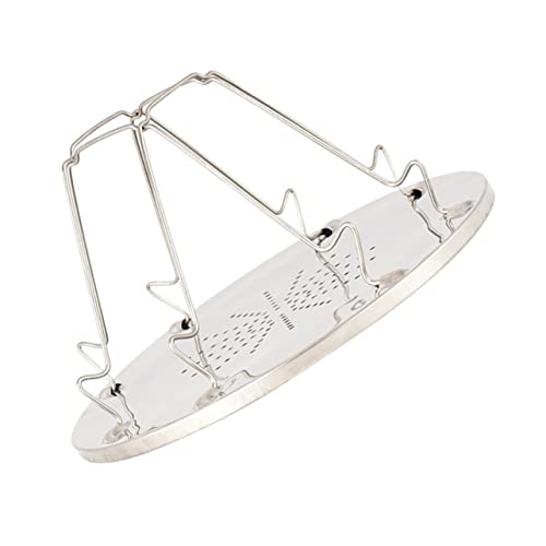 Amosfun シーステンレス製コンパクトトースタラック アウトドア用 グリルラック 耐火性デザイン 折りたたみ式 多目的キッチンアクセサリー