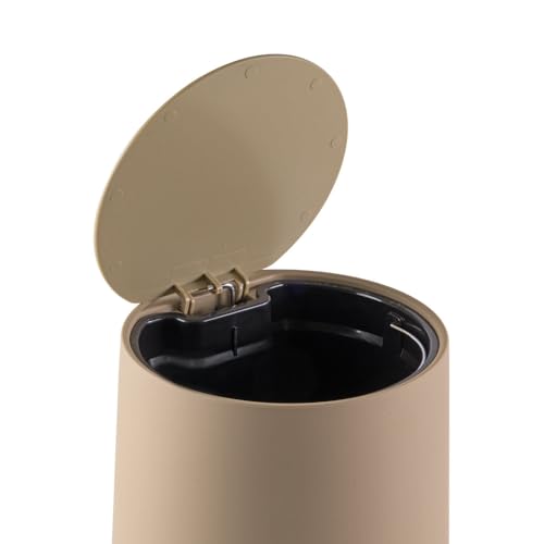 Image of Freelance Portofino ABS Dustbin for Home, Cappuccino 4.3L - Pedal Bin - Silent Lid - For Kitchen /Bathroom /Bedroom /Office /Washroom /Toilet - Small Size Garbage /Waste Basket /Dust Bins /Dust Bin /Trash Can