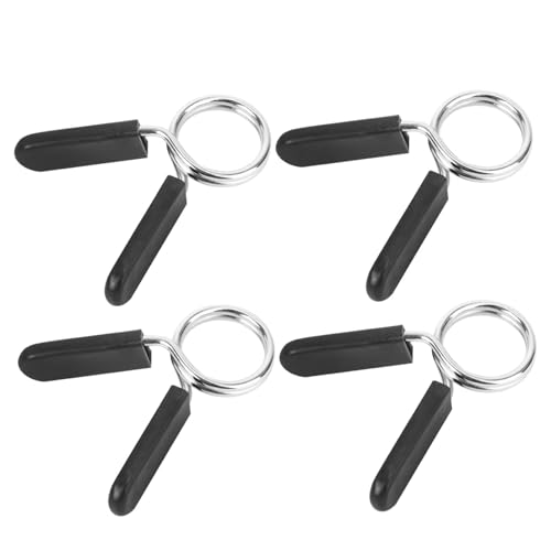 GALPADA 4pcs Bar Spring Collar Barbell Spring Clip Clamps for Powerlifting Cross Fit Weightlifting Durable Handle Secure Sturdy Gym Equipment Accessory