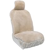 Aegis Cover 701009TAN Tan Luxury Australian Sheepskin Wrap Seat Cover Airbag Ready, 1 Pack