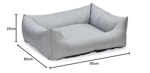 Karlie Charly, Hundebett, Hellgrau, 95x80x25 cm