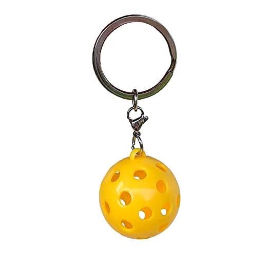 Corner Design Company Mini pickleball keychain, hang on pickleball bag or keys, 3cm diameter (1-pack)