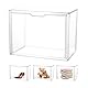 Windfromort Schaukasten - Acryl Vitrine - Staubfrei mit Magnettür 36x27x23cm, Stapelbar Schaukasten Vitrine - Aufbewahrung Multifunktional Display Case, für Sammlerstücke/Taschen/Schuhe/Bücher