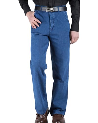 Men's Loose Straight Leg Jeans High Waisted Carpenter Jeans Plus Size Easy Pants2