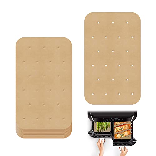 120 hojas de forros para freidora de aire, forros de papel de pergamino, forros perforados para hornear, papel de aceite de cocina, forros antiadherentes freidora de aire, horno (5.5 x 8 pulgadas) Cover