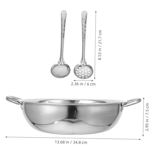 Set de Olla Doble Acero Inoxidable con Cuchara Coladora miniatura 2