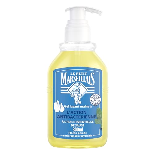 Le Petit Marseillais – Recharge Gel Lavant Action Anti-Bactérienne (flacon-pompe de 300 ml) –...
