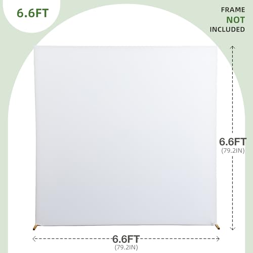 Funda para fondo cuadrado 6.6x6.6 pies blanca miniatura 5