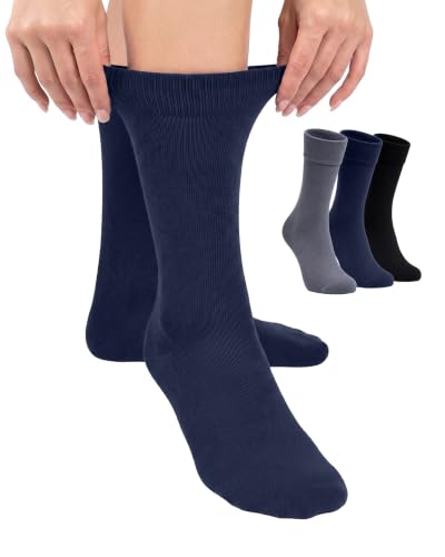 Image of Hugh Ugoli Womens Thin Soft Bamboo Dress Socks, Business, Crew, 3-6 Pairs