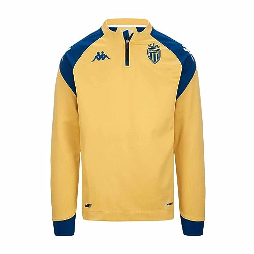 Kappa ABLAS Pro 7 Monaco Sweatshirt 23-24, Jaune/Bleu, L, Homme