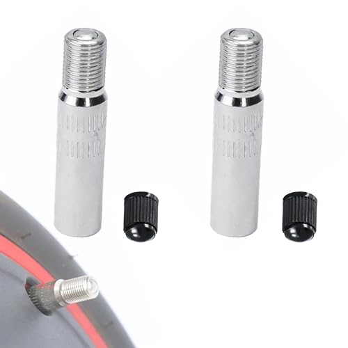 IBRIQO® 2 Adaptadores de Válvula Aire Antirretorno de Inflado para Patinetes Eléctricos | Set 2 Prolongadores/Alargador Universales Antiretroceso Xiaomi, Cecotec, SmartGyro, Bicicletas, Coches,Motos