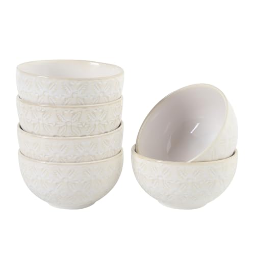 SumitlEyao 6pcs Ceramic Bowl, Ceramic Soup Bowl for Kitchen, for Dessert, Rice, Pudding, Yogurt, Condiments, Dishwasher & Microwave Safe - 4.5 Inch ?