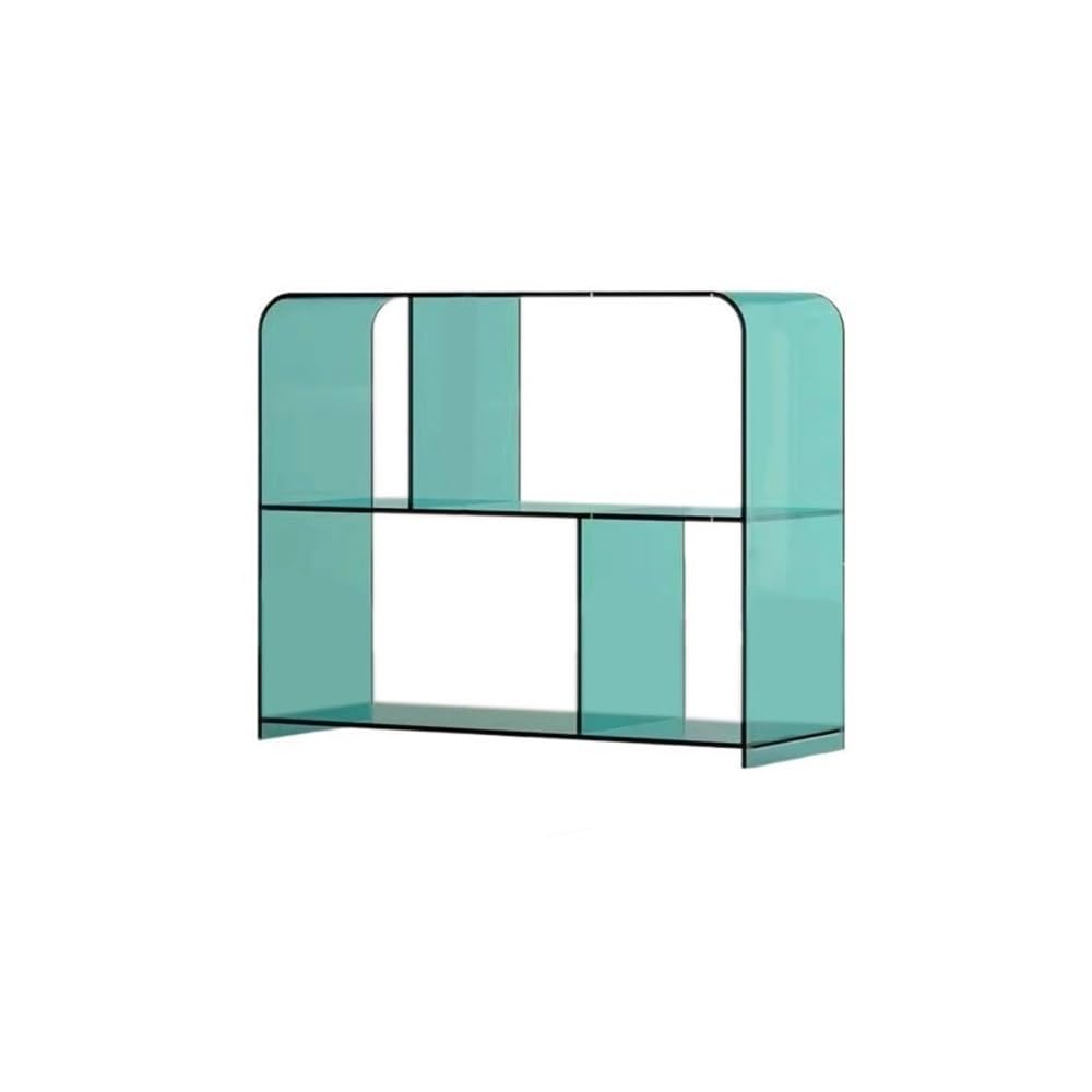 RYUQW3RE Cd Storage Rack Vinyl Record Storage Rack Transparent Acrylic Bookcase Magazine Sofa Side Table(Green)