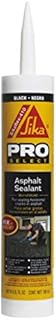 Sikaflex-410 Asphalt Sealant, Black, self-Leveling Hybrid sealant for Filling Cracks, for Private Asphalt driveways, roadways, Pavement, 9 fl.oz. Cartridge