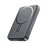 COOAV for Magsafe Battery Pack 12000mAh Magnetic Power Bank Portable Charger USB C 20W Fast Charging Wireless Charger Travel Essential for iPhone 16/15/14/13/12 Series Grey