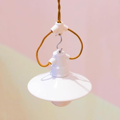 Lustre céramique blanche suspension de plafond style japonais pour maison