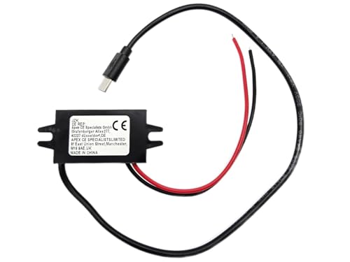 JZK Auto Stromwandler 12V 24V auf 5V 3A Step Down Konverter Mit Typ C Adapter, 15W Buck-Konverter, Spannungsreduzierer Regler für Auto, LKW, Boot