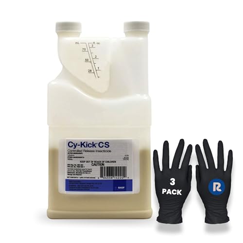 Cy-Kick CS Liquid Concentrate Insecticide 16 oz 2-Pack Riddy Pre-Baited Glue Boards 3-Pack Riddy Nitrile Gloves Included 90 Day Control Indoor and Outdoor Pet-Safe Odorless Non-Staining