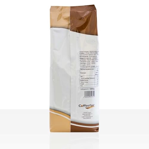 Coffeefair Premium Choco Kakao 1kg Kakaopulver mit 14% Kakaoanteil, für Kaffee-Vollautomaten geeignet, in Wasser oder Milch löslich, cremiger Kakao-Genuss für heiße Schokolade