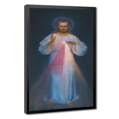 Divine Mercy Kazimirowski Toile Idéale Contre le Stress Décoration Murale Bureau Cadre