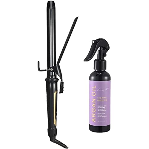 Lanvier 1 Inch Long Barrel Curling Iron, with 6.8Oz / 200ml Heat Protectant Spray for Hair to Protect Hair from Damage and Get a Long Lasting Curl Cover