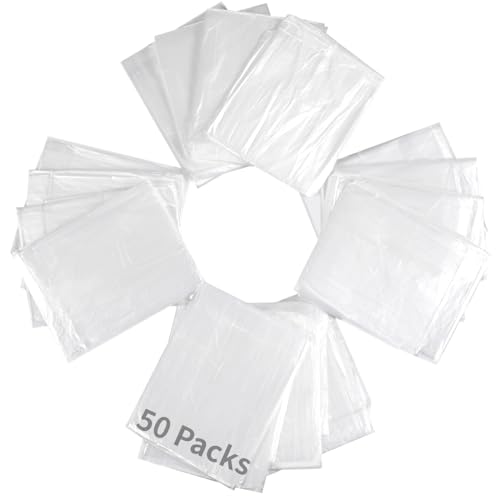 Lnrueg 50PCS Disposable Plastic Sheeting for Body Wrap, 83‘’×47‘’ PE Sauna Bag Liner, Sauna Blanket Insert, Disposable Sheets for Home Bathtub, SPA, Beauty Salon