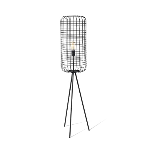 home sweet home collection Netting Stehlampe, schwarze e Flurlampe, Stativ-Lampe, Käfig-Stehlampe, Metall Dreifuß, Wohnzimmerlicht, Bürolampe Cover