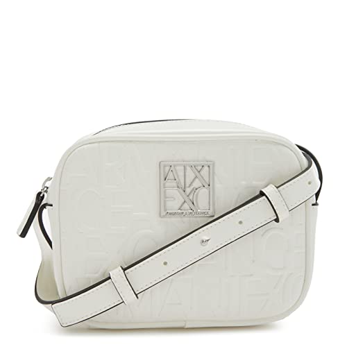 Armani Exchange Emporio Armani-Bolso de Hombro, Color Blanco, Funda para cámara para Mujer,...