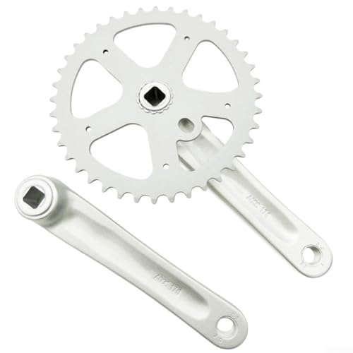 Juego de bielas para bicicleta de montaña de 170 mm, juego de ruedas de bicicleta de una sola velocidad, platos de acero 36T 40T 42T para bicicleta de carretera MTB de engranaje fijo (40T)