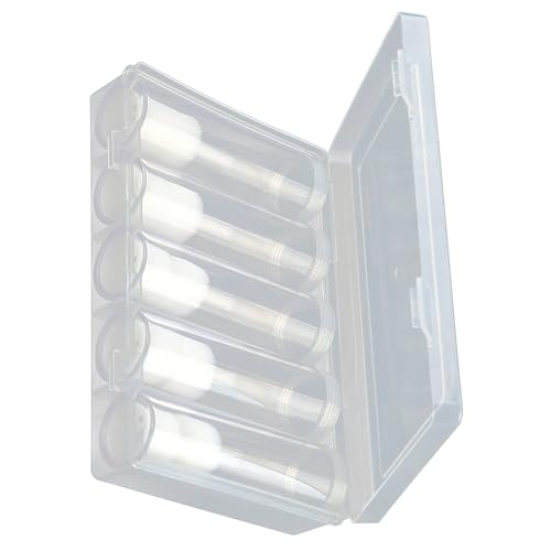 Caja para almacenamiento de monedas 6 piezas plástico transparente miniatura 1