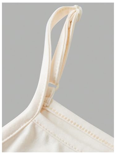 Image of SOLY HUX Girl's Tank Tops 3 Packs Cute Ruched Spaghetti Strap Camisole Slim Fit Undershirts